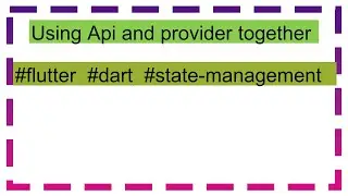 Using Api and provider together