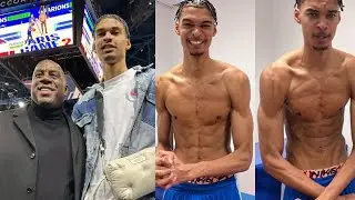 Victor Wembanyama meets Magic Johnson & is on his Giannis transformation