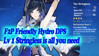 Main DPS C0 Yelan with Lv 1 Stringless against world bosses - Genshin Impact