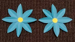 very easy paper flower | paper flower craft | bunga kertas origami @harissetianichannel