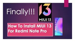 Finally MIUI13 Released for Redmi Note 9 Pro | 100% Fix if not Showing Update