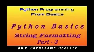 F string in Python | Python Tutorial | Template Method in String Formatting |Python Tutorial 8
