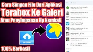 Cara Simpan File Dari Aplikasi Terabox Ke Galeri || Memindahkan File Di Terabox Ke Penyimpanan Hp