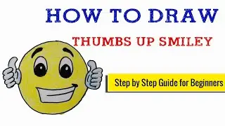 How to Draw Thumbs Up Smiley Face | Easy Drawing Step by Step #drawing