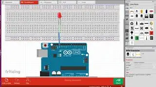 fritzing blinking led