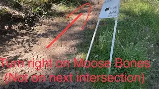Right on Moose Bones to go Back to Bonanza Flats (Park City)
