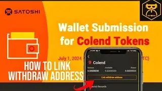 How to link withdraw address to the colend Airdrop on the satoshi app
