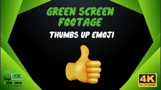 Thumbs up 3D emoji green screen footage | 4K footages | GreenScreen Vfx