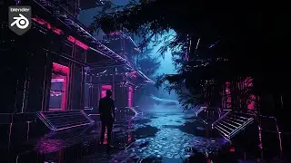 How to create a Neon Temple Scene in Blender!