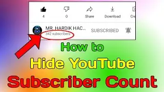 How to Hide Subscriber Count | Hide Subscriber | How to Hide YouTube Subscriber