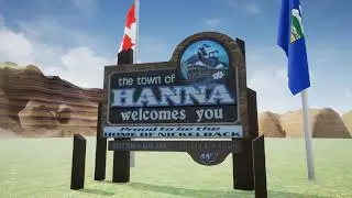 Town of Hanna, AB Sign