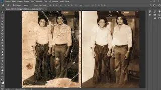 Restauração de foto antiga - Photoshop