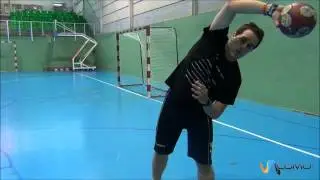 Throwing the ball in Handball