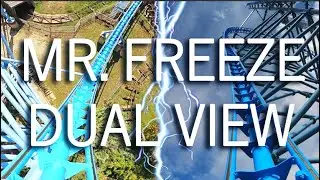 MR. FREEZE Dual View POV (Forwards and Reverse) | Six Flags Over Texas