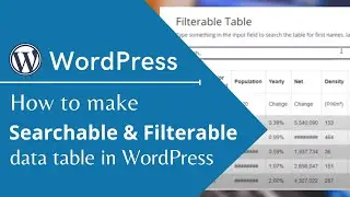 Make searchable & filterable data table in WordPress | AJAX