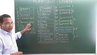 Play and learn# Week Days # Months # Seasons