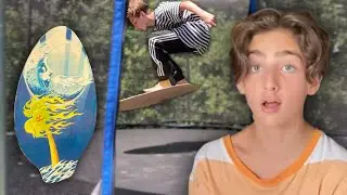 TRAMPOLINE SKIMBOARD?!!