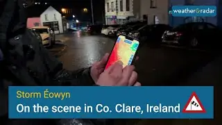 🌀 Weather & Radar on site in Co. Clare, Ireland, as Storm Éowyn approaches overnight