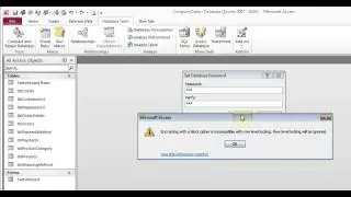 Microsoft Access 2007/2010 Add Password to Database