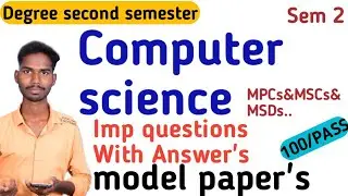 Degree second semester computer science imp questions 
