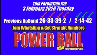 PowerBall & PowerBall Plus 3 February 2026 Tuesday