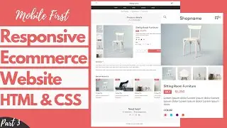 How to Make Ecommerce Website using HTML/CSS | Mobile First - (Product detail page) - Part 3