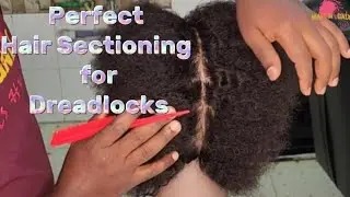 How To Perfectly Part and Section your Hair for Dreadlock Extension Installation