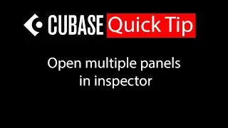 021 Cubase quick tip   Open multiple panels in inspector