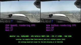 X-Plane 11.50 beta | Frame Rate Test (OpenGL vs Vulkan) MAX SETTINGS!!!