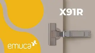 Discover Emuca's X91R hinge with soft closing and high adjustability
