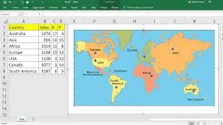 EXCEL: How to create a MAP and Plotting or Showing our own values in excel