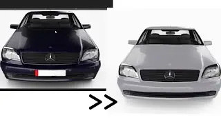 How to remove license plate & change car color from dark blue into white