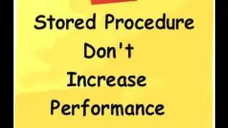 Stored procedures DONOT increase performance(.NET and SQL training video)
