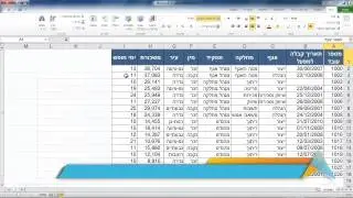 קורס אקסל 2010 Excel למתקדמים - כיצד נבנה מסד נתונים כהלכה?