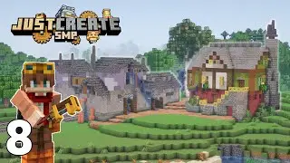 I Built a VILLAGE Along the TRAIN TRACKS in Minecraft Create Mod