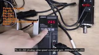 Servo motor analog control, quick adjustment