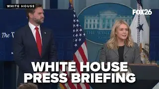 Vice President Vance and Karoline Leavitt hold a White House Press Briefing