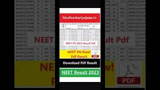 neet pg 2023 result pdf , neet pg rank wise seat allotment 2023 pdf, #neetpg2023result marks cut off