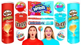 Красная еда vs Синяя еда Челлендж | Битвы с Едой с TaTaRa Challenge