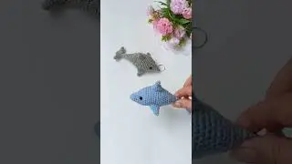 Dolphin keychain crochet // Дельфин брелок крючком