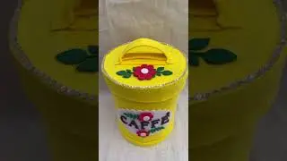 Barattolo con coperchio in feltro