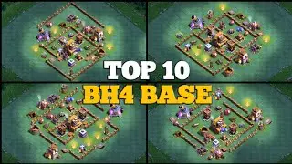 BEST TOP 10 BUILDER HALL4 (BH4) BASE | BH4 BASE COPY LINK - CLASH OF CLANS