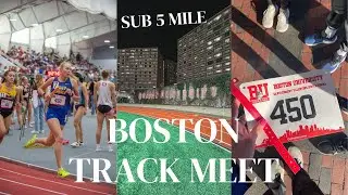 TRACK MEET VLOG | at Boston University, full meet experience, SUB 5 mile