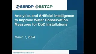 Analytics and Artificial Intelligence to Improve Water Conservation Measures for DoD Installations