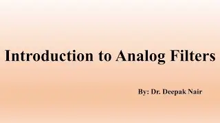 Introduction to Analog Filters
