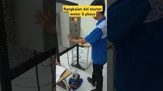Rangkaian dol starter motor 3 phase#rangkaianlistrik #electrician  #indikator #3phasemotor