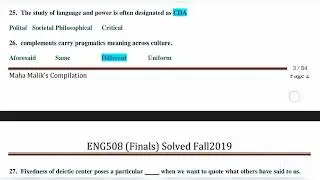 Eng508 Final term preparation 100% Correct MCQS file solved by VU Guys
