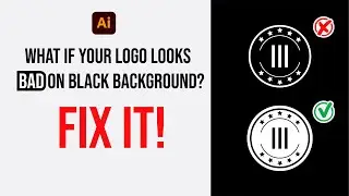 What if your logo looks BAD on Black Background Fix It! | adobe illustrator tips and tricks