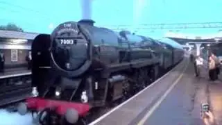 Oliver Cromwell Steam Locomotive 70013 at Colchester Station