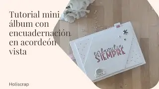 Mini álbum scrapbook encuadernación acordeón vista álbum para fotos aprende scrapbook Tuto gratuito